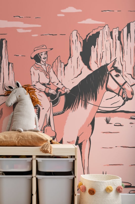 Hovia CH0072PI03W Annie - mural w kowbojkę