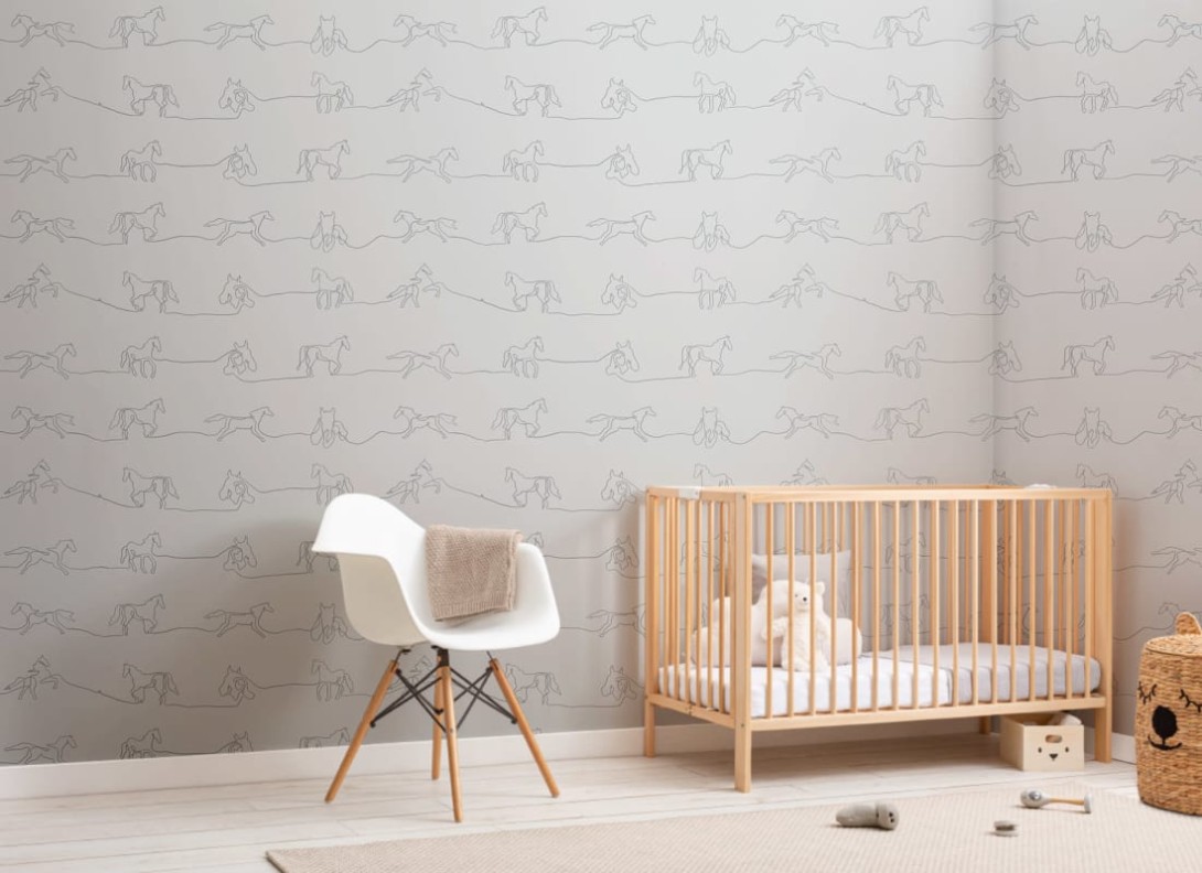 Hovia AN5027GE05W Canter - mural w minimalistyczne konie