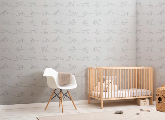 Hovia AN5027GE05W Canter - mural w minimalistyczne konie