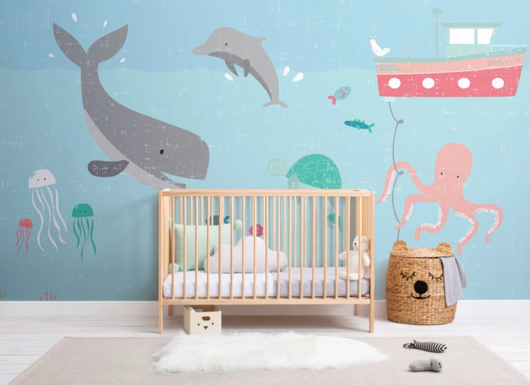 Hovia NS0023MU02W Flounder  - mural dla dzieci w morskie zwierzęta