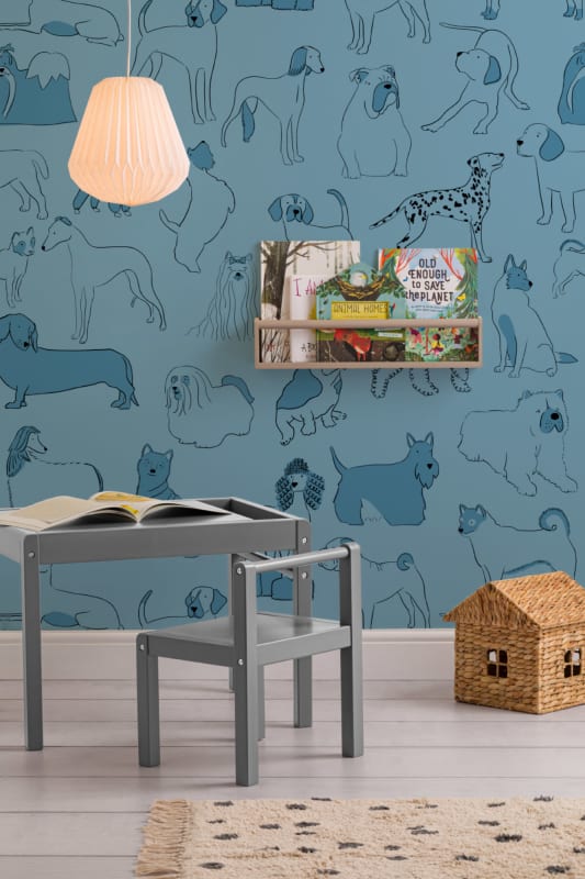 Hovia DO5010BU02W Hound Blue - mural w psy