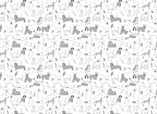 Hovia DO5011BU02W Hound - mural w psy