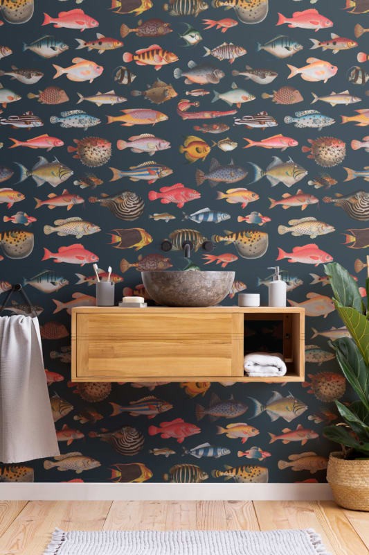Hovia AN5019MU03W Fin - mural w ryby