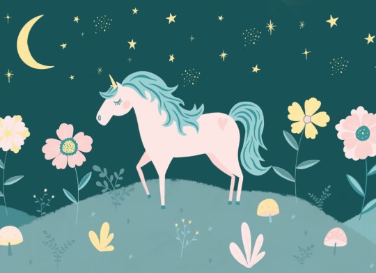 Hovia CH0083BP04W Starlight - mural w jednorożca