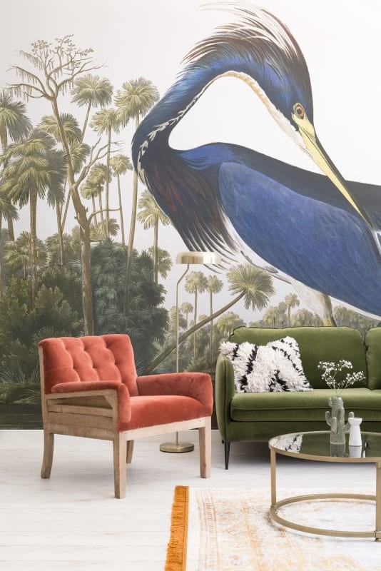 Hovia BI0006BP30W Flock - mural w dużą czaplę