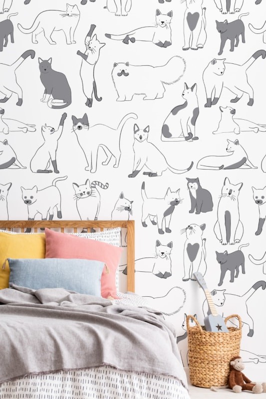 Hovia CA5005BU02W Feline - mural w koty
