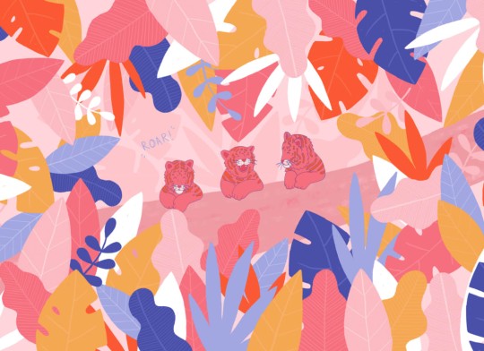 Hovia AN0026PP03W Roar - mural w tygrysy w dżungli