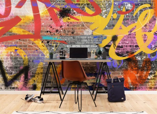 Hovia GR0037MU05W Heights - mural w graffiti na ceglanej ścianie