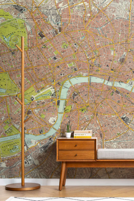 Hovia VI0012BR30W Bygone - mural w mapę Londynu