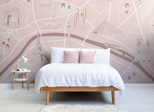 Hovia WM0041PI05W Wander Paris - mural w mapę Paryża