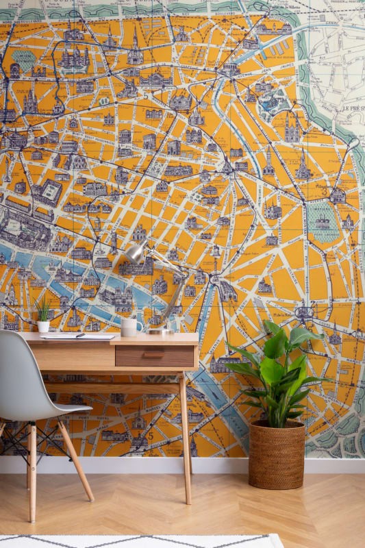 Hovia VI0015YE30W Guide - mural w mapę Paryża