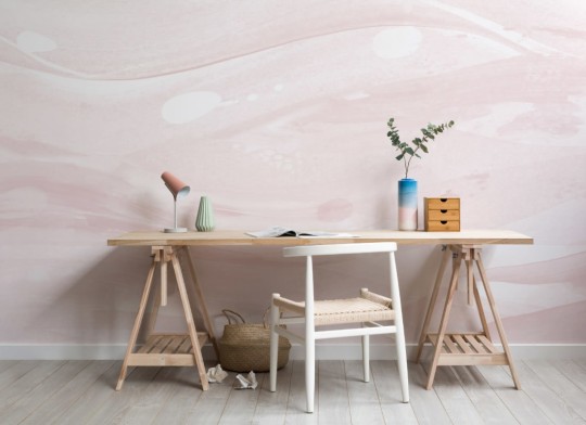 Hovia AB0119PI05W Silk Pink - mural w abstrakcyjny wzór