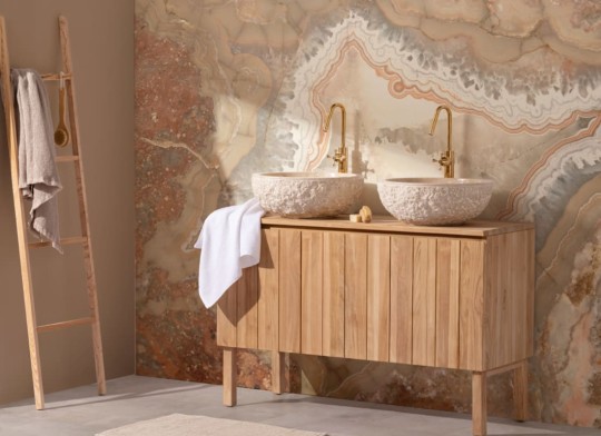 Hovia TE0002MU30W Xylopal - mural w abstrakcyjny wzór