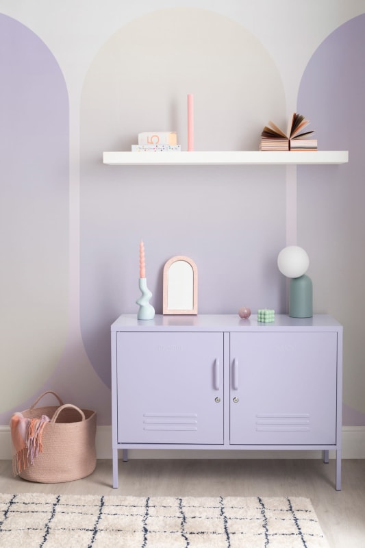Hovia OM0049PU04W Courreges Lilac - mural w geometryczny wzór ombre