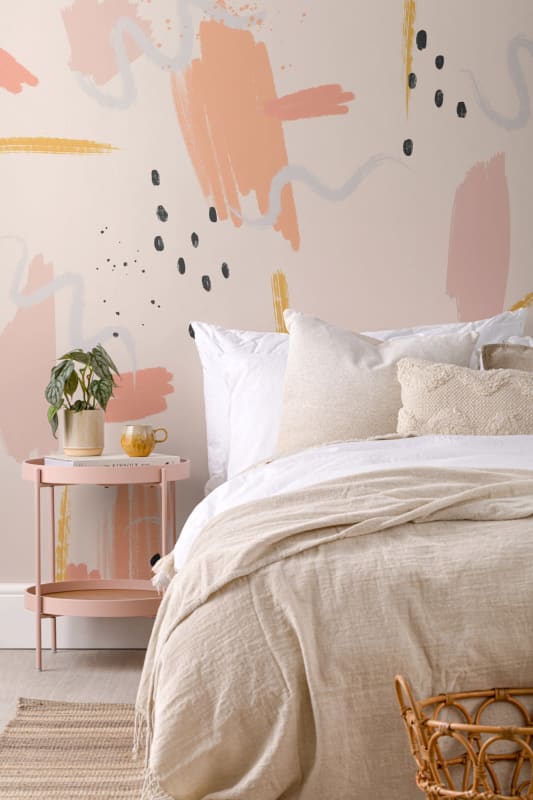 Hovia AB0022PI03W Peachy - mural w abstrakcyjny wzór