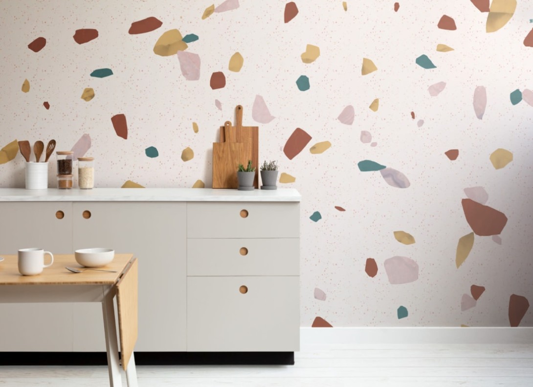 Hovia TZ0001NE03W Stone - mural w motyw lastryko