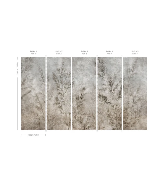 Wallcolors TAP-9182 2025 Dry Grass Grey - mural w motyw traw