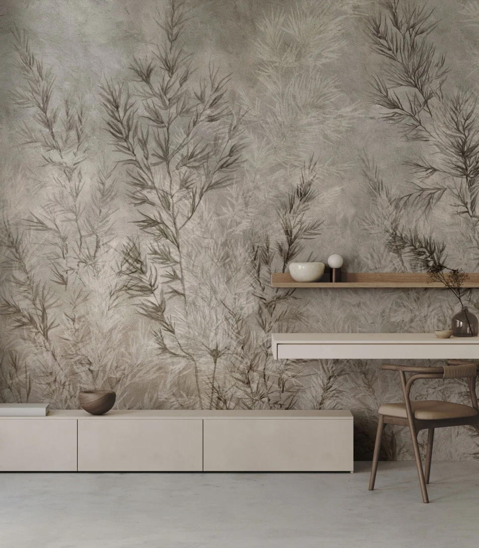 Wallcolors TAP-9182 2025 Dry Grass Grey - mural w motyw traw