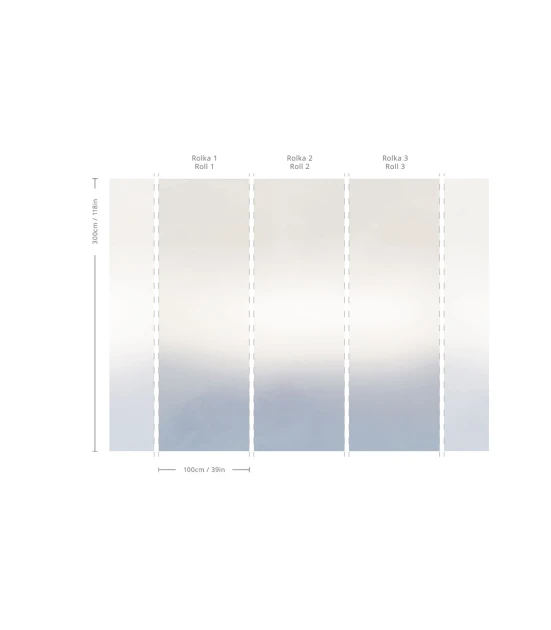 Wallcolors TAP-9228 2025 Ombre Mist - mural z efektem ombre