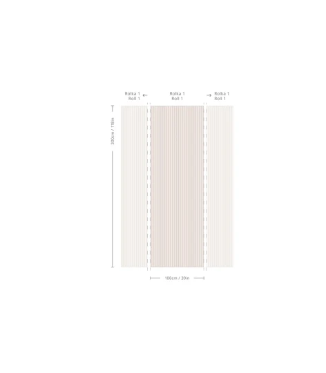 Wallcolors TAP-9237 2025 Stripe Rose Haze - mural w cienkie paski