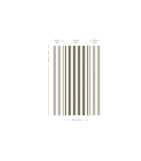 Wallcolors TAP-9243 2025 Bold Stripe Moss - mural w paski