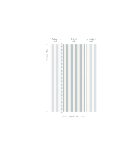 Wallcolors TAP-9244 2025 Bold Stripe Ocean - mural w paski