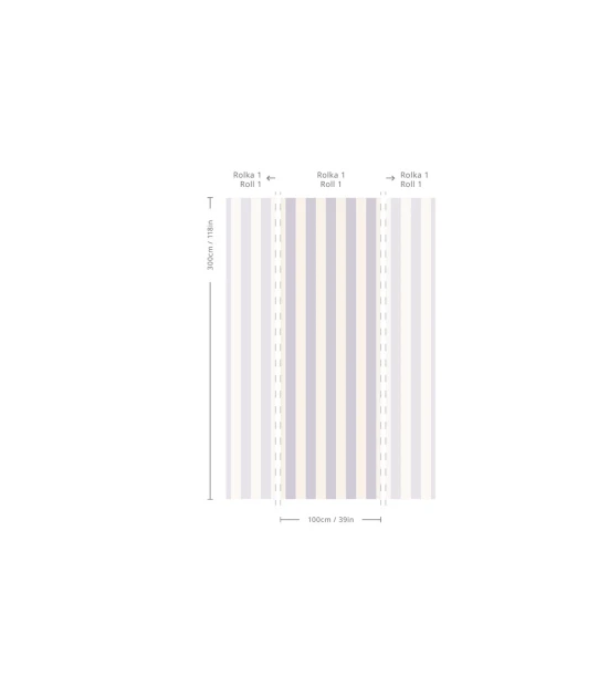 Wallcolors TAP-9242 9242 Bold Stripe Lavender - mural w paski