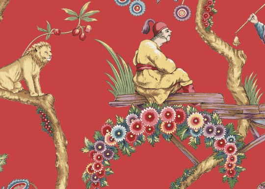 J&V 26027 Scalamandre Chinoise Exotique - tapeta orientalna w stylu chinoiserie