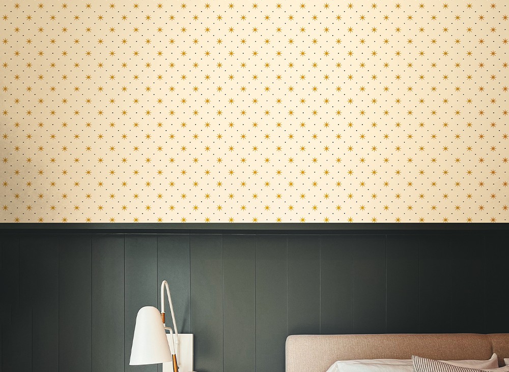 J&V 26054 Scalamandre Trixie - tapeta w gwiazdki i kropki