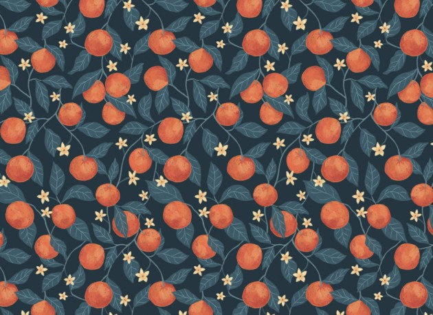 Hovia FR5491DA07W Citrus Dark  - mural w pomarańcze