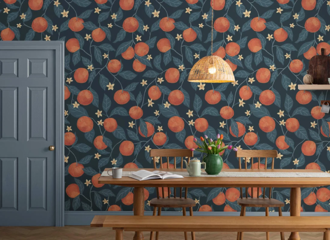 Hovia FR5491DA07W Citrus Dark  - mural w pomarańcze