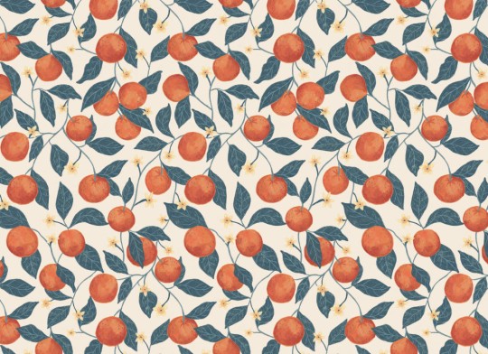 Hovia FR5489MU07W Citrus Beige - mural w pomarańcze