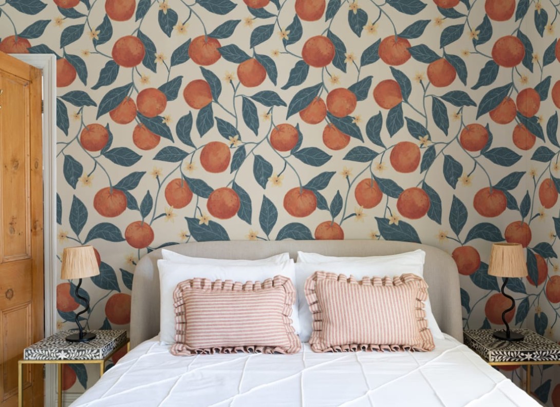 Hovia FR5489MU07W Citrus Beige - mural w pomarańcze