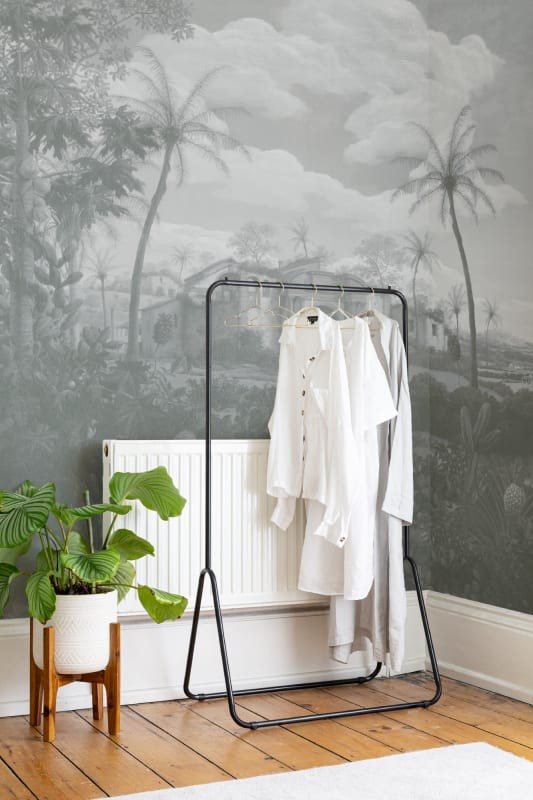 Hovia TR0413BU04W Olinda Blue - mural w egzotyczny krajobraz ze świątynią