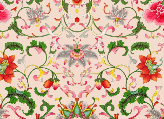 Hovia FL5071PI04W Daoguang Beige - mural w chińskie ornamenty