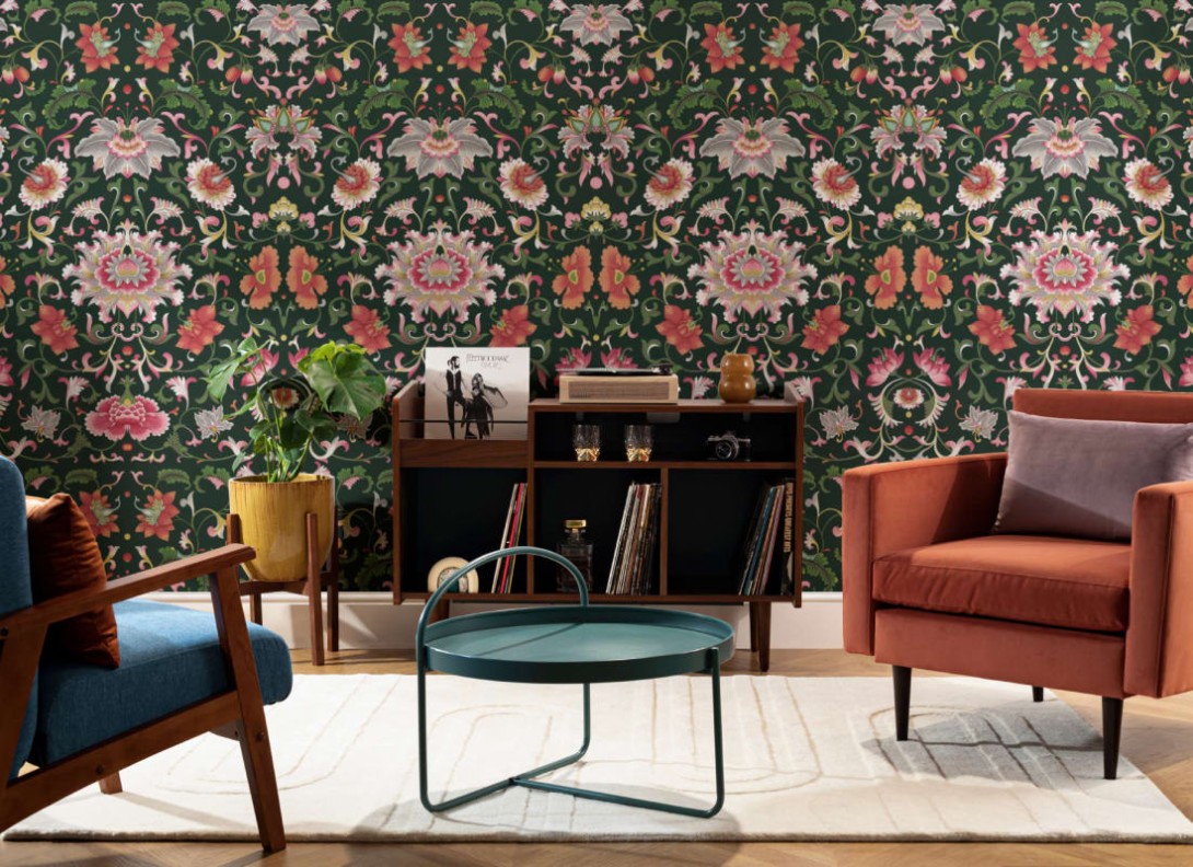 Hovia FL5072DA04W Daoguang Black - mural w chińskie ornamenty