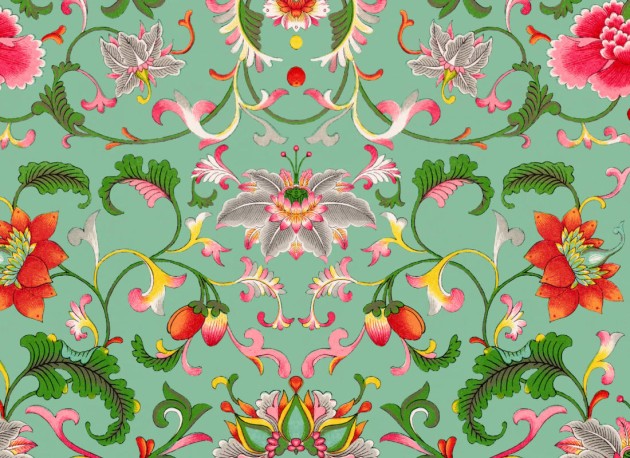 Hovia FL5073MU04W Daoguang Green - mural w chińskie ornamenty