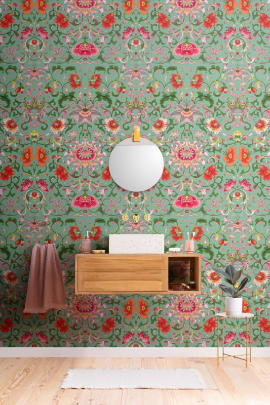 Hovia FL5073MU04W Daoguang Green - mural w chińskie ornamenty