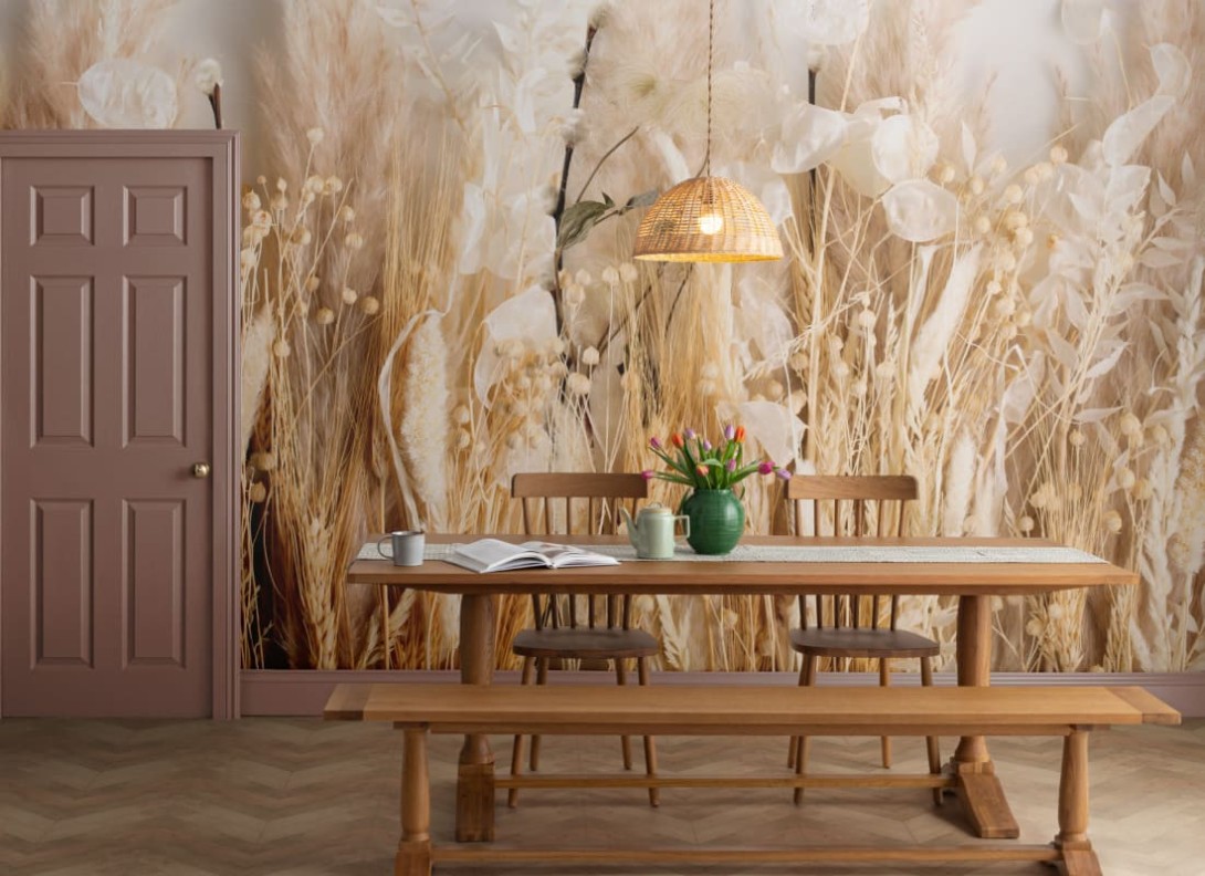 Hovia FL0123NE05W Meadow - mural w zboże i kwiaty