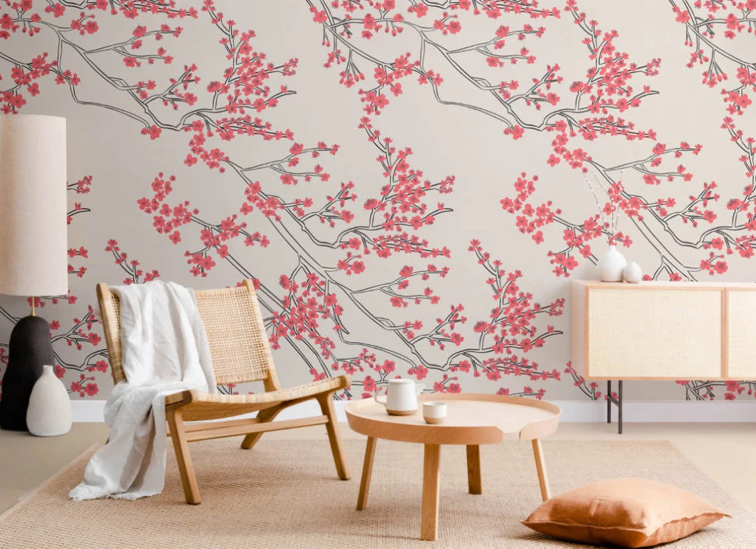Hovia FL5021NE02W Renewal - mural w kwitnące wiśnie
