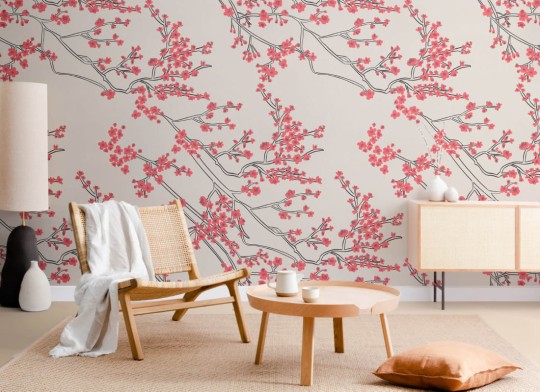 Hovia FL5021NE02W Renewal - mural w kwitnące wiśnie