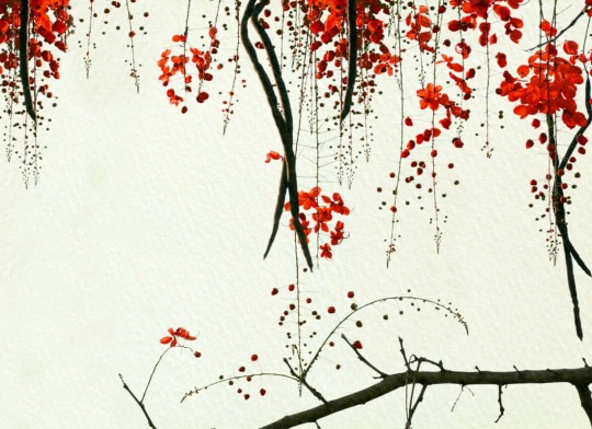 Hovia FL0055RE30W Sakura - mural w japońskie drzewa wiśniowe