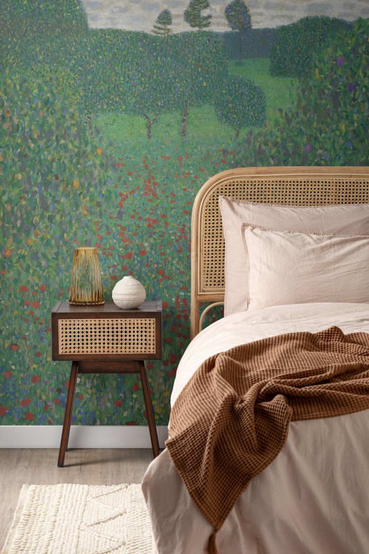 Hovia AR0056GR30W Flowering Poppies - mural w maki Gustava Klimta