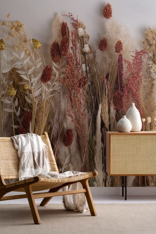 Hovia FL0125NE05W Harvest - mural w suszone kwiaty i zboża