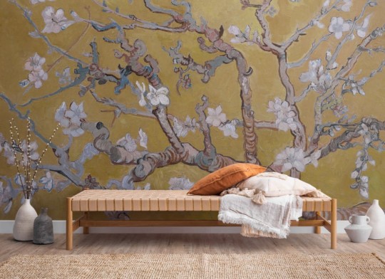 Hovia AR0050YE30W Almond Yellow - mural w kwiaty migdałowca Vincenta Van Gogha
