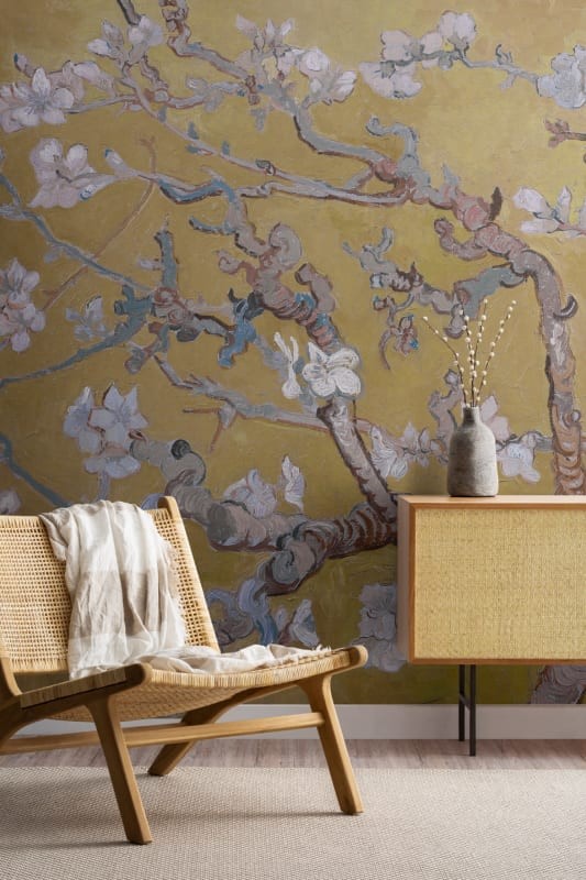 Hovia AR0050YE30W Almond Yellow - mural w kwiaty migdałowca Vincenta Van Gogha