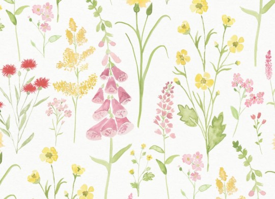 Hovia FL5016MU04W Foxglove Pink - mural w kwiaty