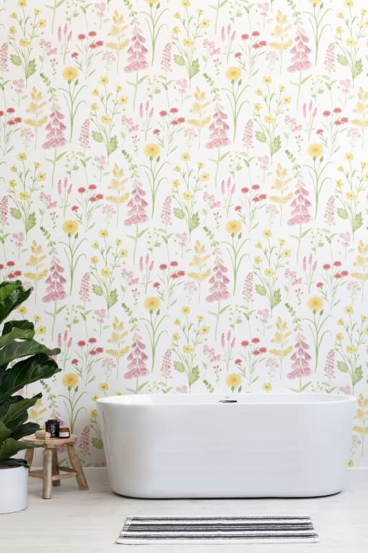 Hovia FL5016MU04W Foxglove Pink - mural w kwiaty