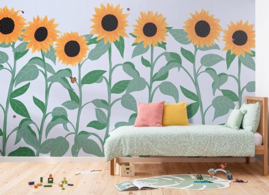 Hovia FL0074BG03W Sophie - mural w słoneczniki