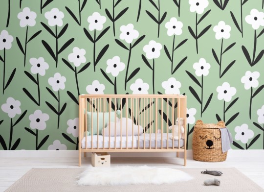 Hovia FL0085GR03W Elsie - mural w kwiaty